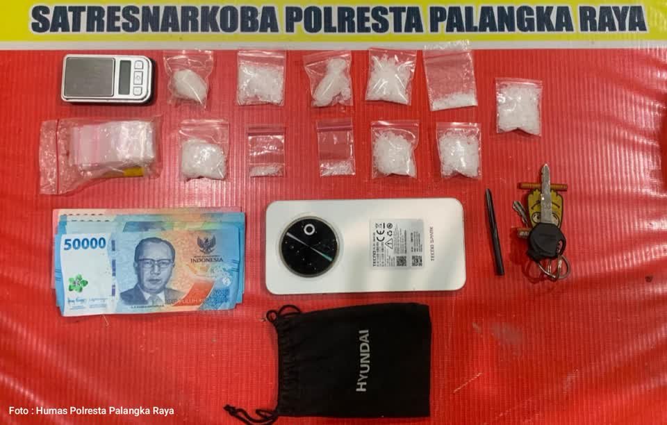 Sembunyikan 39,73 Gram Sabu di Bawah Jok Motor, Pria 44 Tahun di Palangka Raya Ditangkap