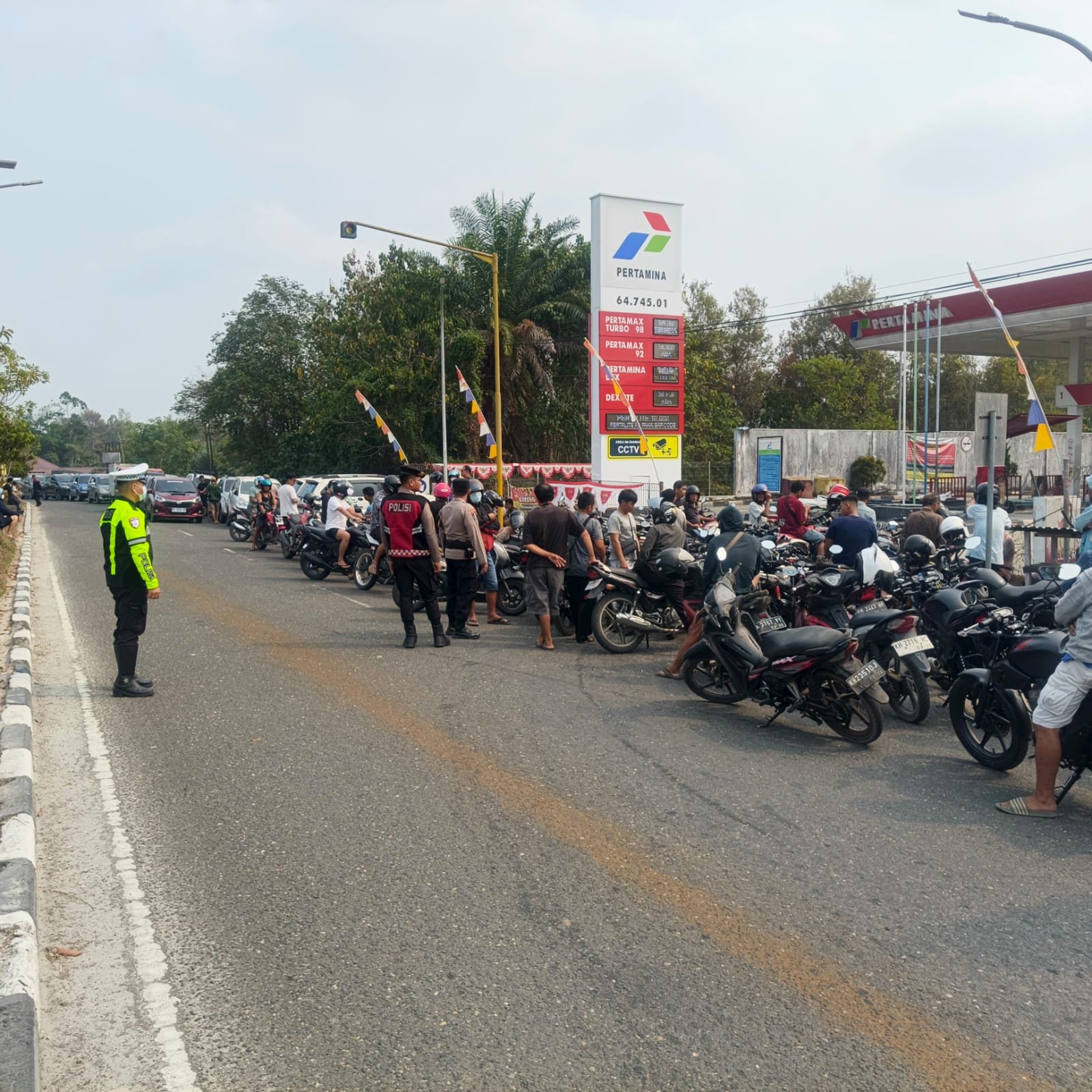 Patroli Pamapta Polres Gunung Mas Sasar Pasar, SPBU hingga Bank di Kuala Kurun