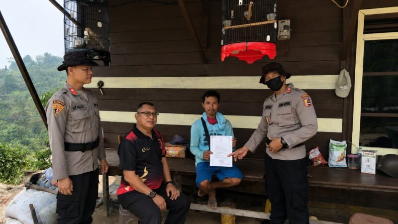 Cegah Karhutla, Satbinmas Polres Gunung Mas Bersama Pasis SIP Edukasi Petani di Jalur Kurun-Linau