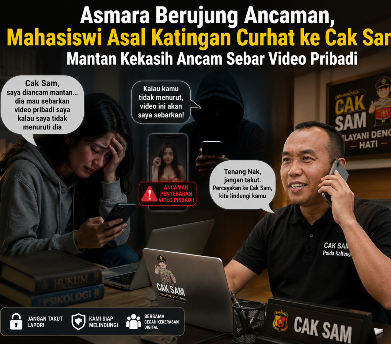 Asmara Berujung Ancaman, Mahasiswi Asal Katingan Curhat ke Cak Sam: Mantan Kekasih Ancam Sebar Video Pribadi