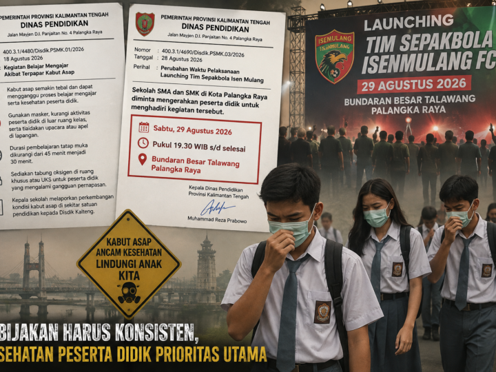Saat Kabut Asap Mengancam, Siswa Justru Dikerahkan ke Ruang Terbuka, Disdik Kalteng Diminta Jelaskan Kebijakannya
