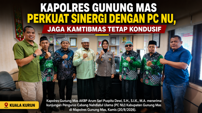 Kapolres Gunung Mas Perkuat Sinergi dengan PC NU, Jaga Kamtibmas Tetap Kondusif