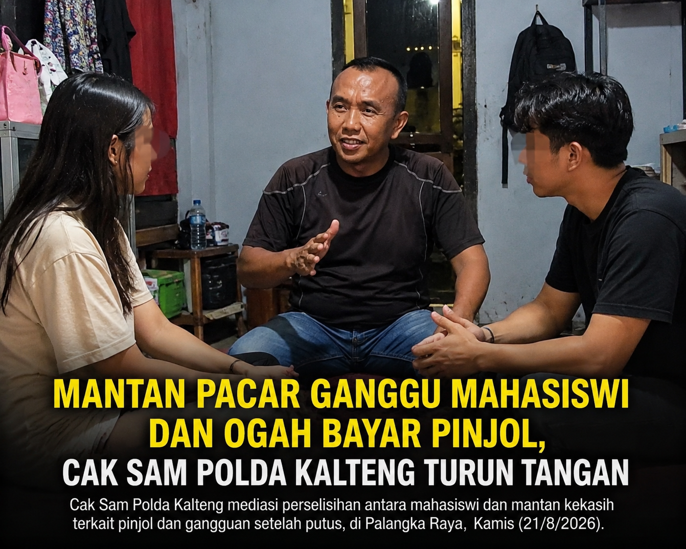 Mantan Pacar Ganggu Mahasiswi dan Ogah Bayar Pinjol, Cak Sam Polda Kalteng Turun Tangan 