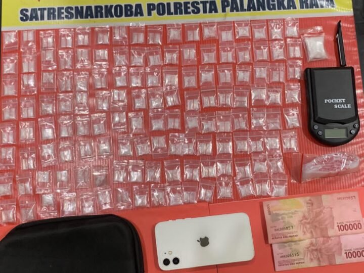 Satresnarkoba Polresta Palangka Raya Amankan 135 Paket Sabu