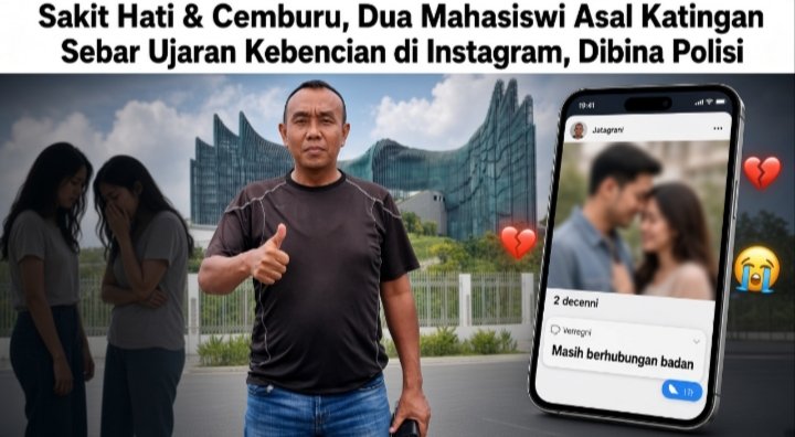 Sakit Hati & Cemburu, Dua Mahasiswi Asal Katingan Sebar Ujaran Kebencian di Instagram, Dibina Polisi Palangka Raya