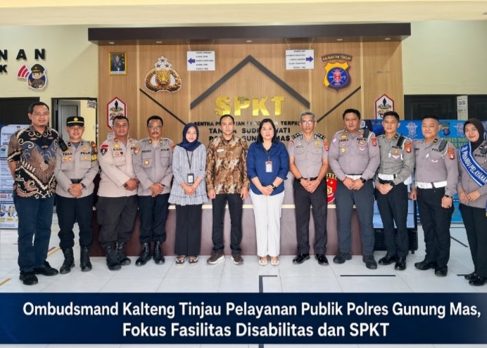 Ombudsman Kalteng Tinjau Pelayanan Publik Polres Gunung Mas, Fokus Fasilitas Disabilitas dan SPKT