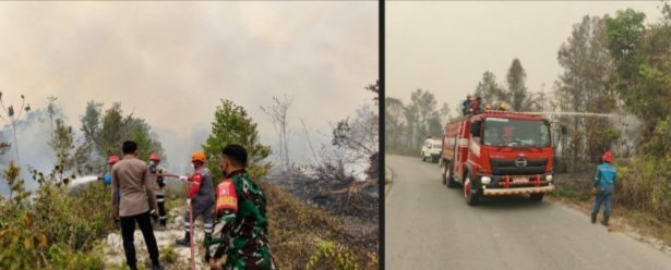 Temukan Titik Api Saat Patroli, Polsek Rungan Bersama TNI dan Damkar Bergerak Cepat Cegah Karhutla Meluas