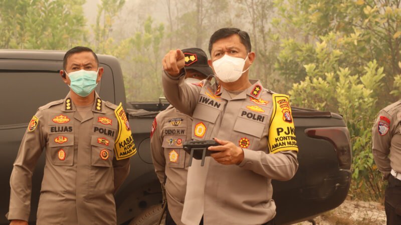 Kapolda Kalteng Tinjau Langsung Titik Api di Tjilik Riwut Km. 39 Palangka Raya