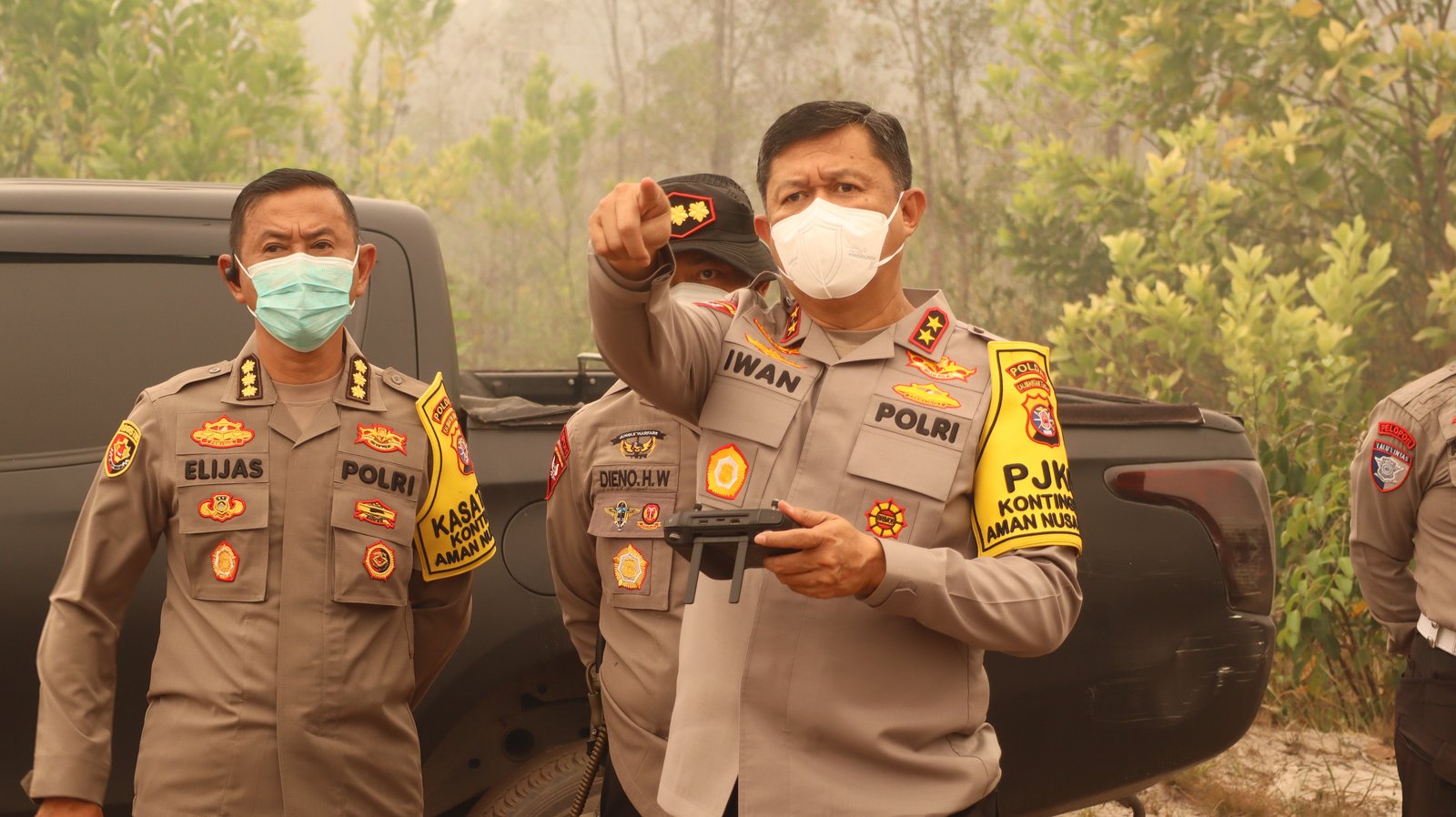 Kapolda Kalteng Tinjau Langsung Titik Api di Tjilik Riwut Km. 39 Palangka Raya