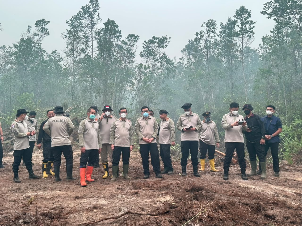 Sisir Titik Panas di Km.39, Kapolda Kalteng Perkuat Strategi Sekat Api Cegah Meluasnya Karhutla
